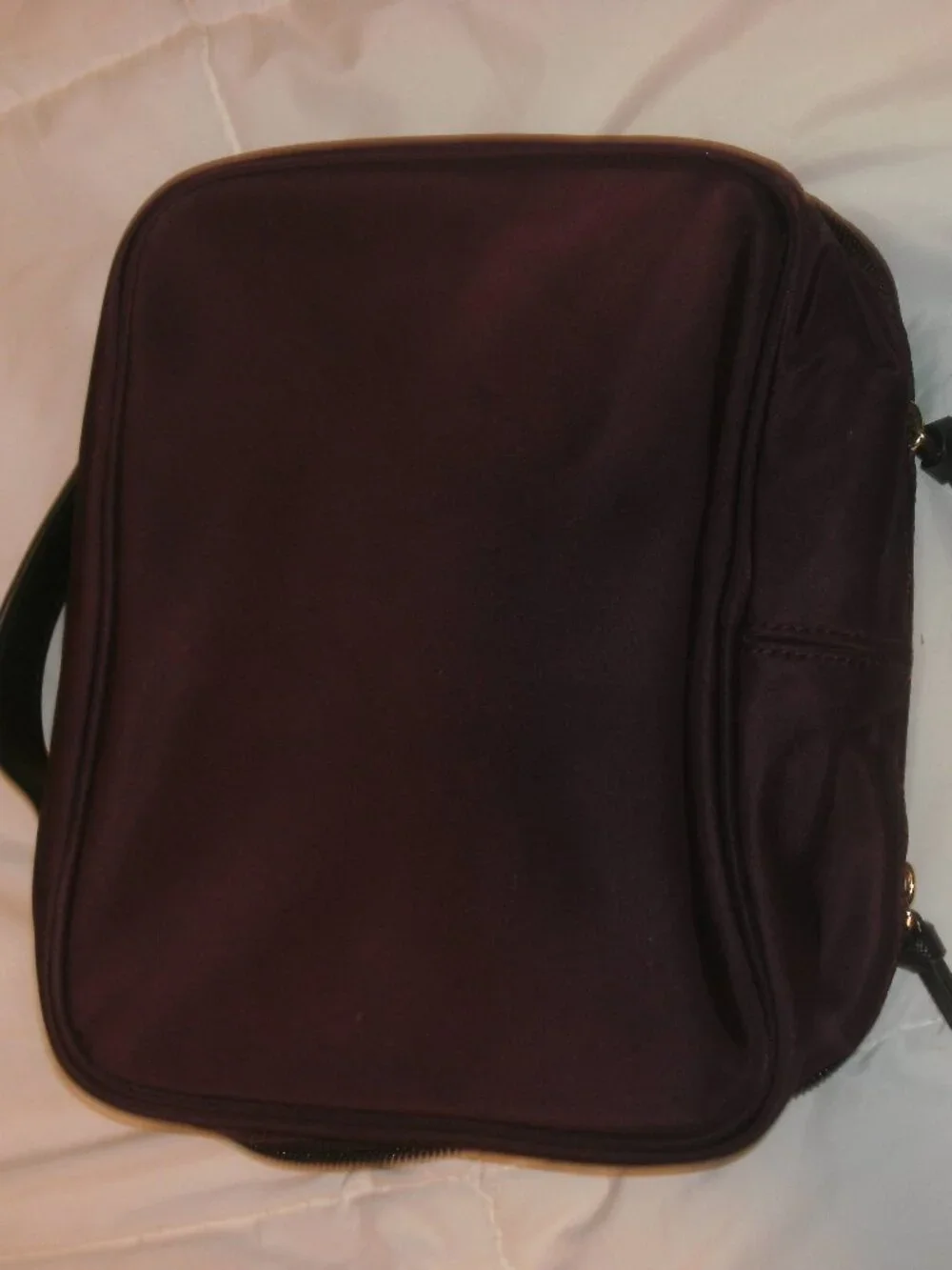 Kate Spade New York Travel Cosmetic Makeup Bag Case Burgundy 9x7x4